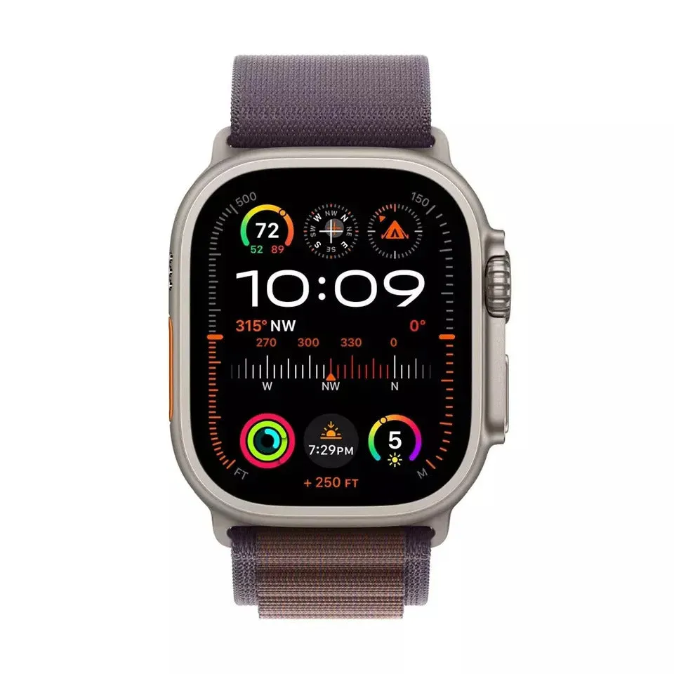 Apple Watch Ultra 2 GPS   Cellular - 49mm Titanium Case with Indigo Alpine Loop - Medium ( Open Never Used )