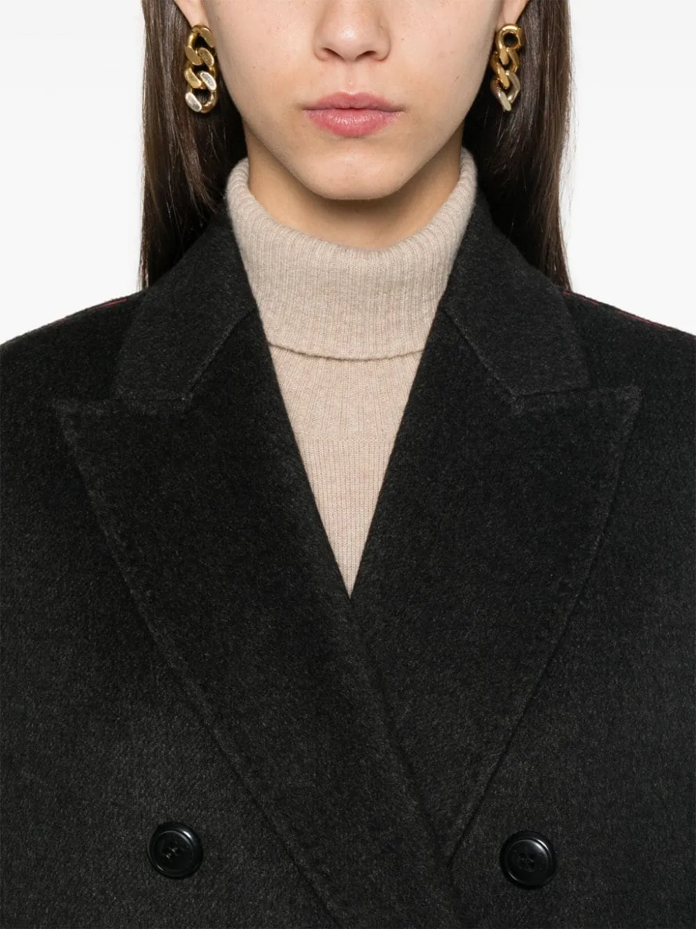 Arianna wool double-breasted coat
