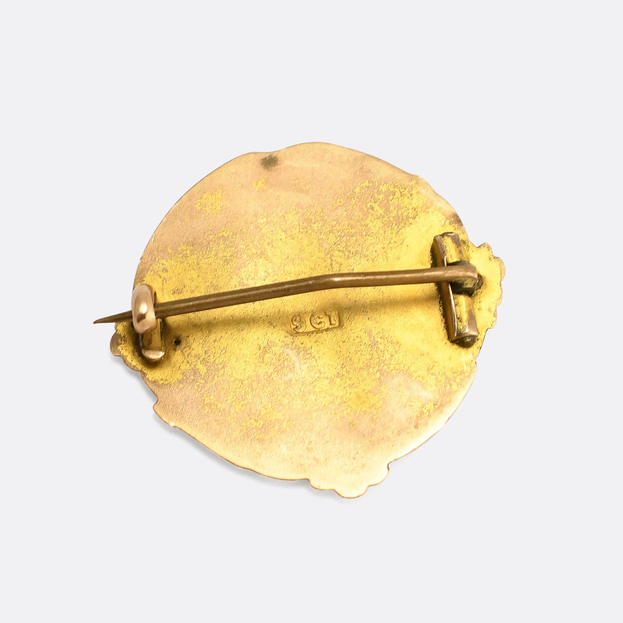 Arts & Crafts Gold Lady Brooch
