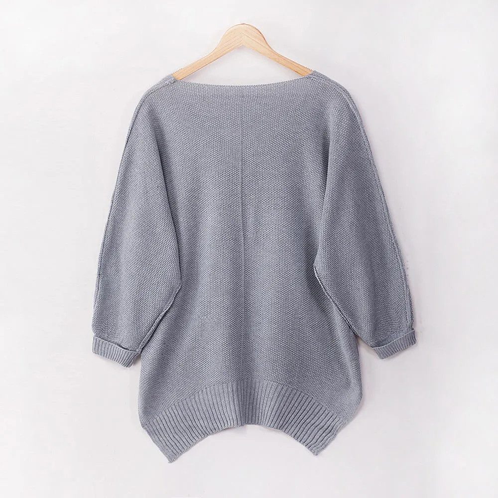 Autumn and Winter Sweater Women's Three-color Loose Sweater Loose Long Sweater