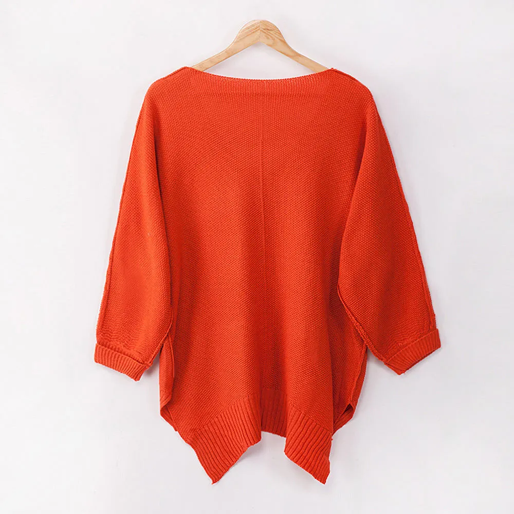 Autumn and Winter Sweater Women's Three-color Loose Sweater Loose Long Sweater
