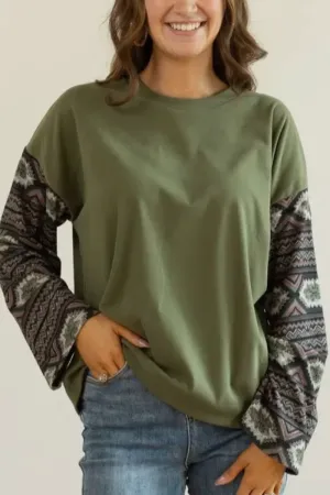 Aztec Sleeve Top