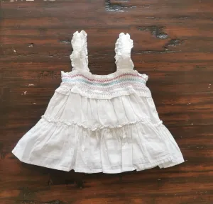 BABY GIRL SIZE 6/12 MONTHS - JOE FRESH Ruffled Boho Summer Dress EUC B37