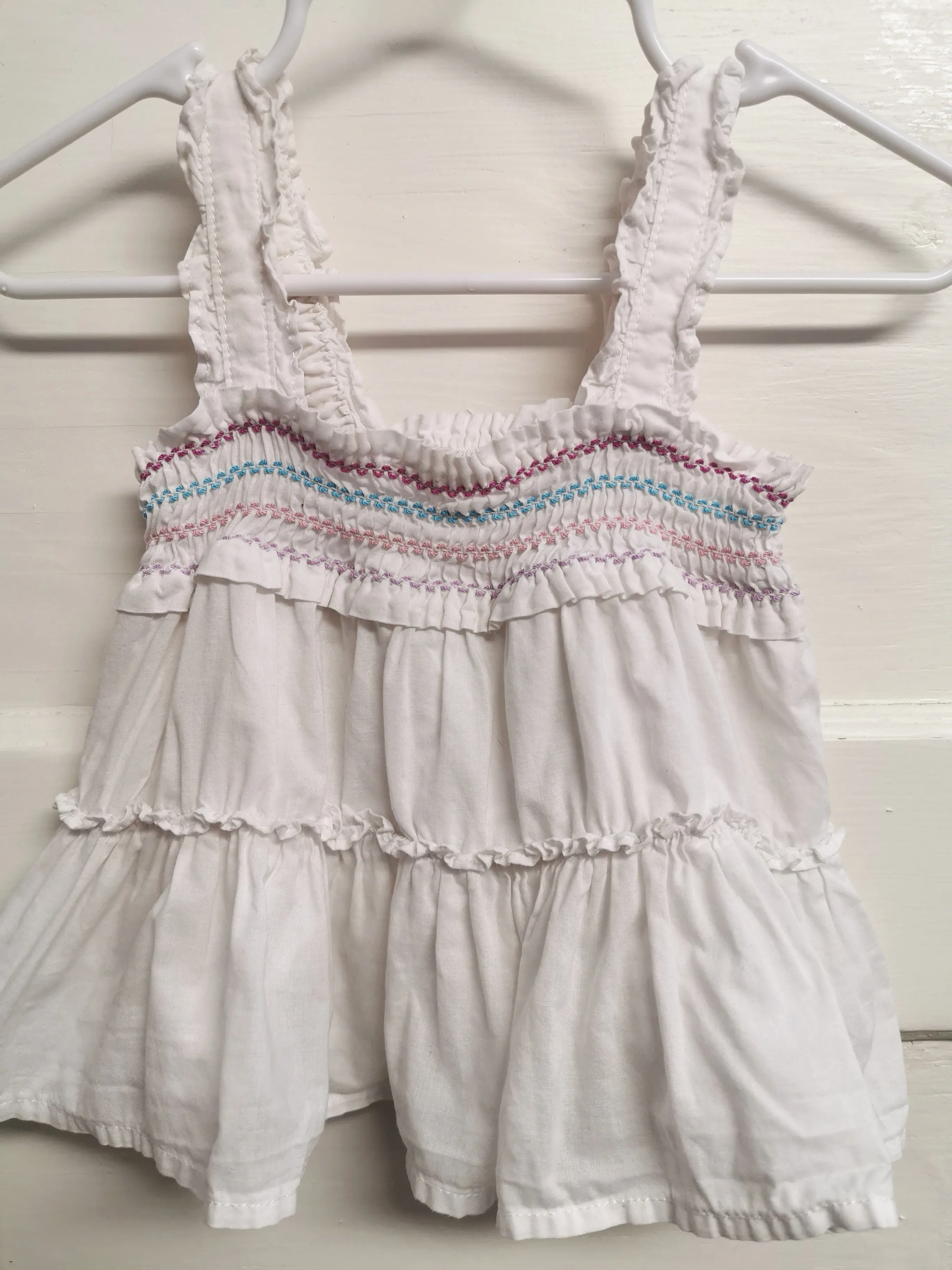 BABY GIRL SIZE 6/12 MONTHS - JOE FRESH Ruffled Boho Summer Dress EUC B37