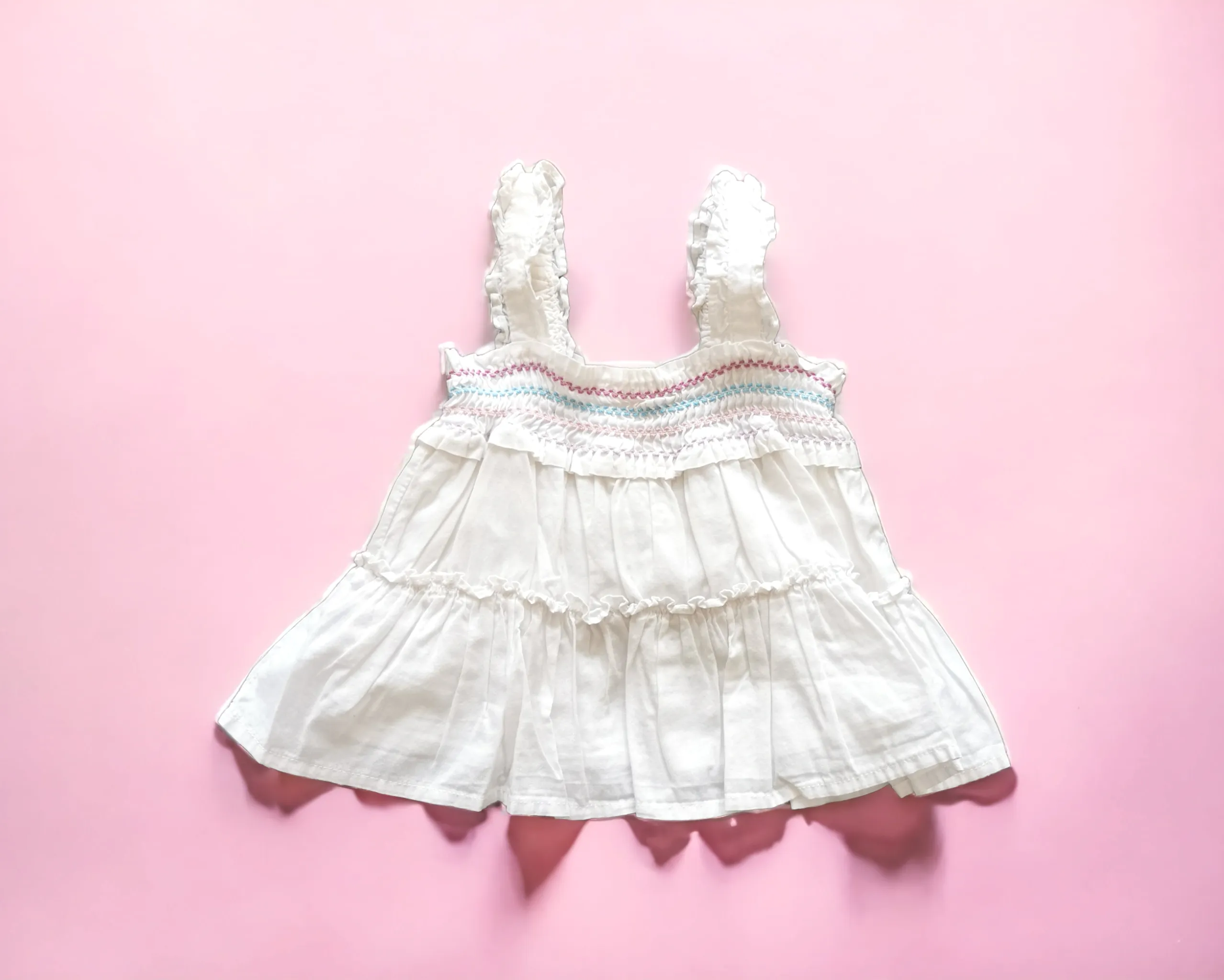 BABY GIRL SIZE 6/12 MONTHS - JOE FRESH Ruffled Boho Summer Dress EUC B37