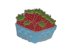 Basket Of Strawberries Adjustable Size Fashion Ring