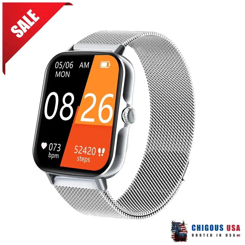 Bearscome BCF107 Blood Pressure Heart Rate Blood oxygen Blood Sugar Sleep Monitoring Bluetooth Call Waterproof Smartwatch