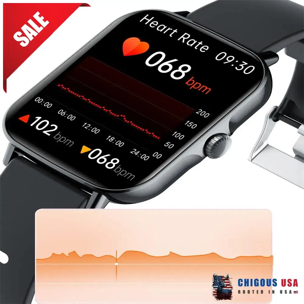 Bearscome BCF107 Blood Pressure Heart Rate Blood oxygen Blood Sugar Sleep Monitoring Bluetooth Call Waterproof Smartwatch