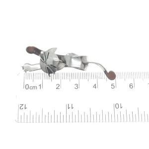 BEAU 925 Sterling Silver Vintage Modernist Cat Pin Brooch