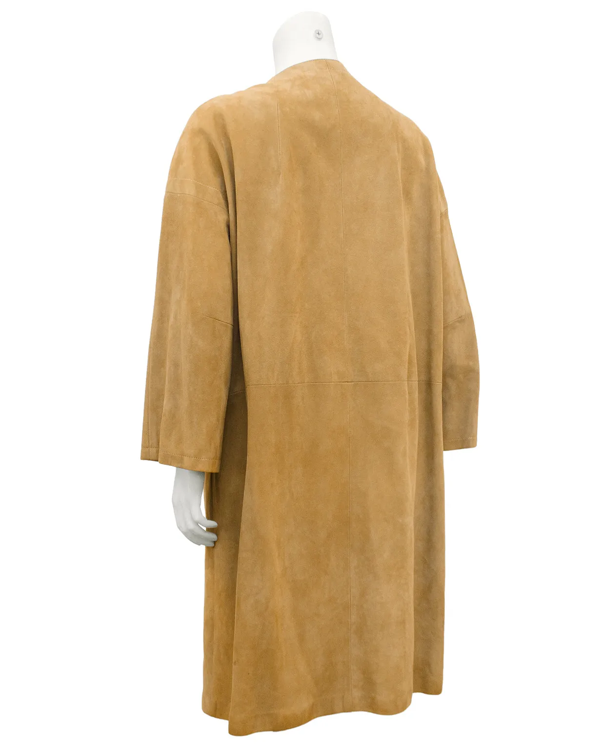Beige Kid Suede Coat