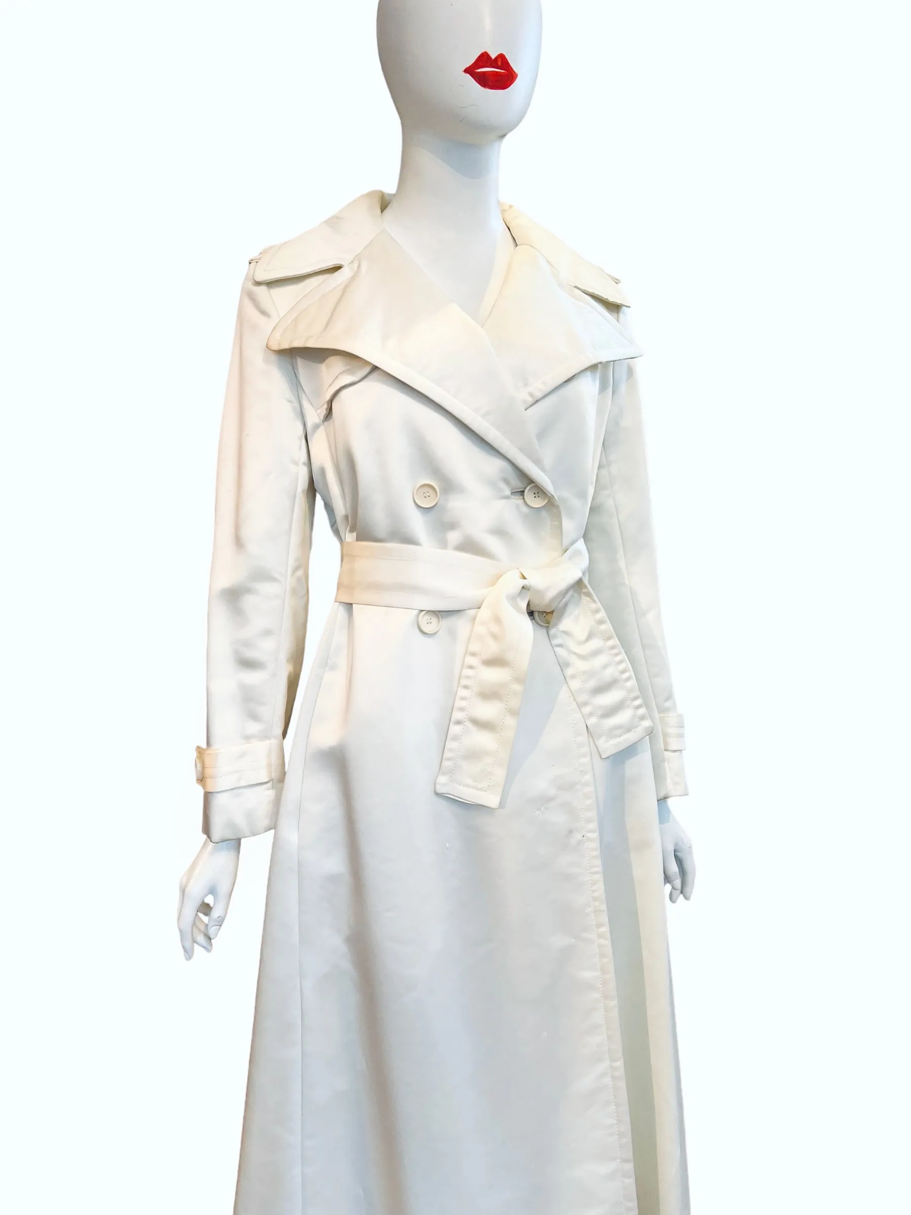 Bill Blass for Bond St - Heavy Satin Trench Coat