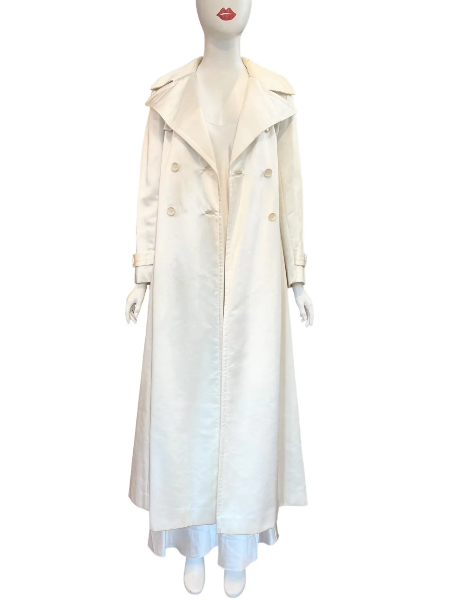 Bill Blass for Bond St - Heavy Satin Trench Coat
