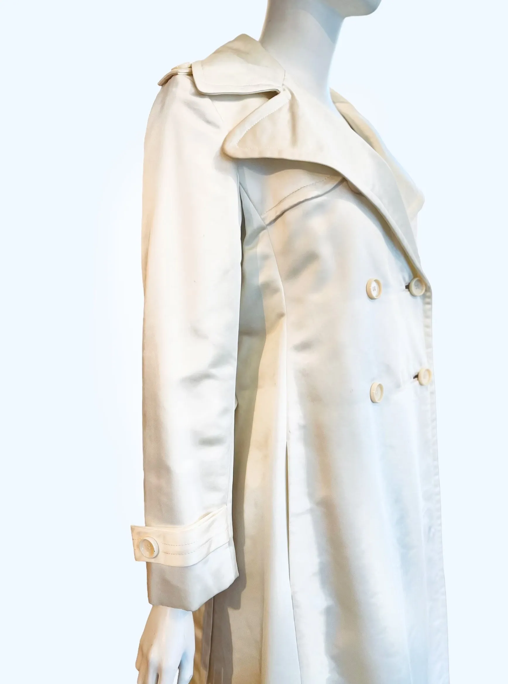 Bill Blass for Bond St - Heavy Satin Trench Coat