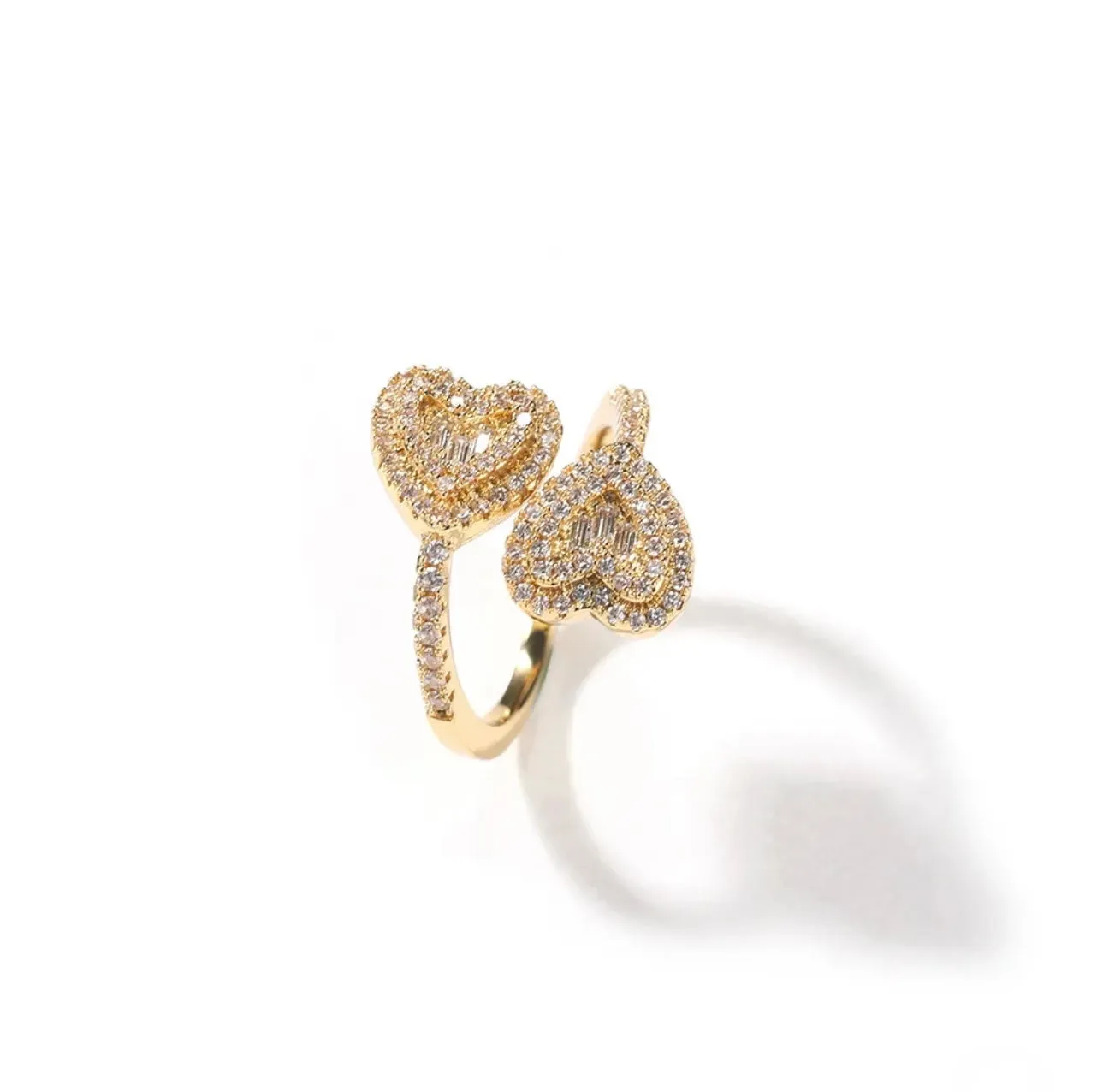 BINARY HEART ADJUSTABLE RING