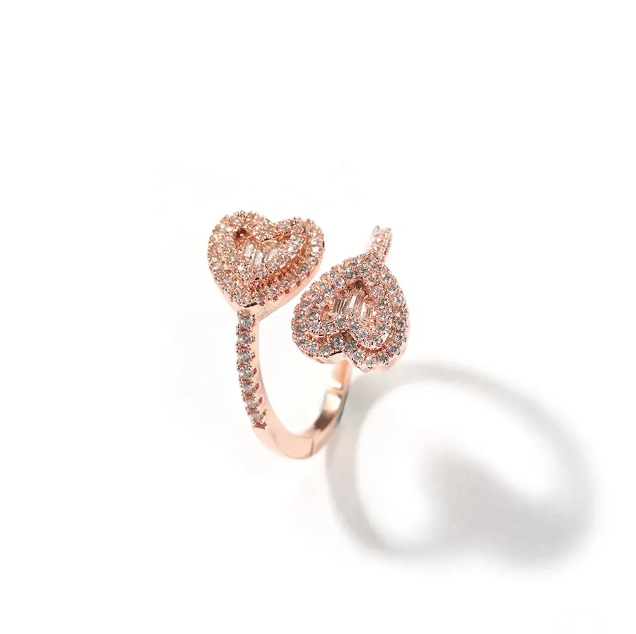 BINARY HEART ADJUSTABLE RING