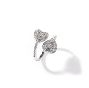 BINARY HEART ADJUSTABLE RING