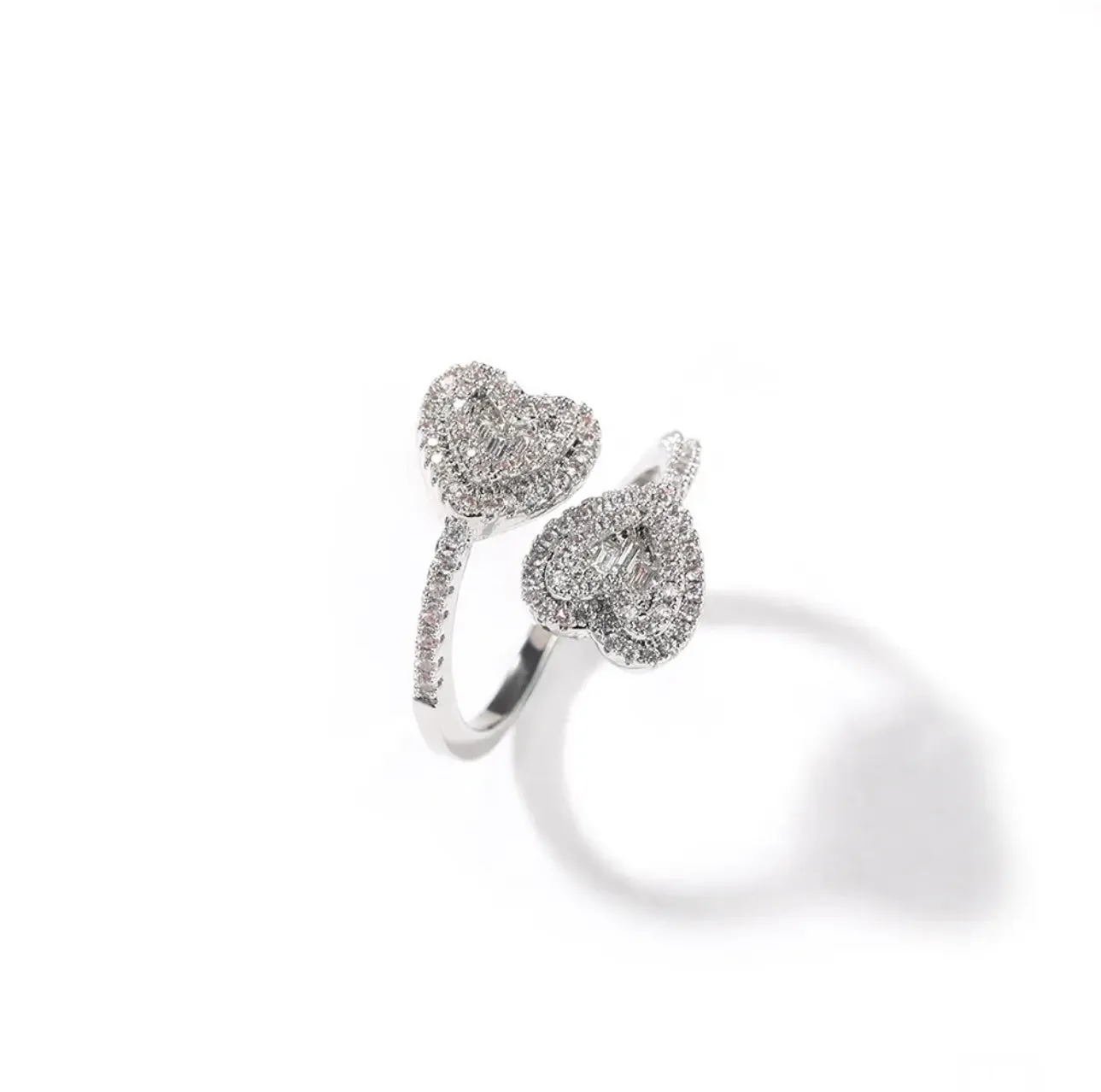 BINARY HEART ADJUSTABLE RING