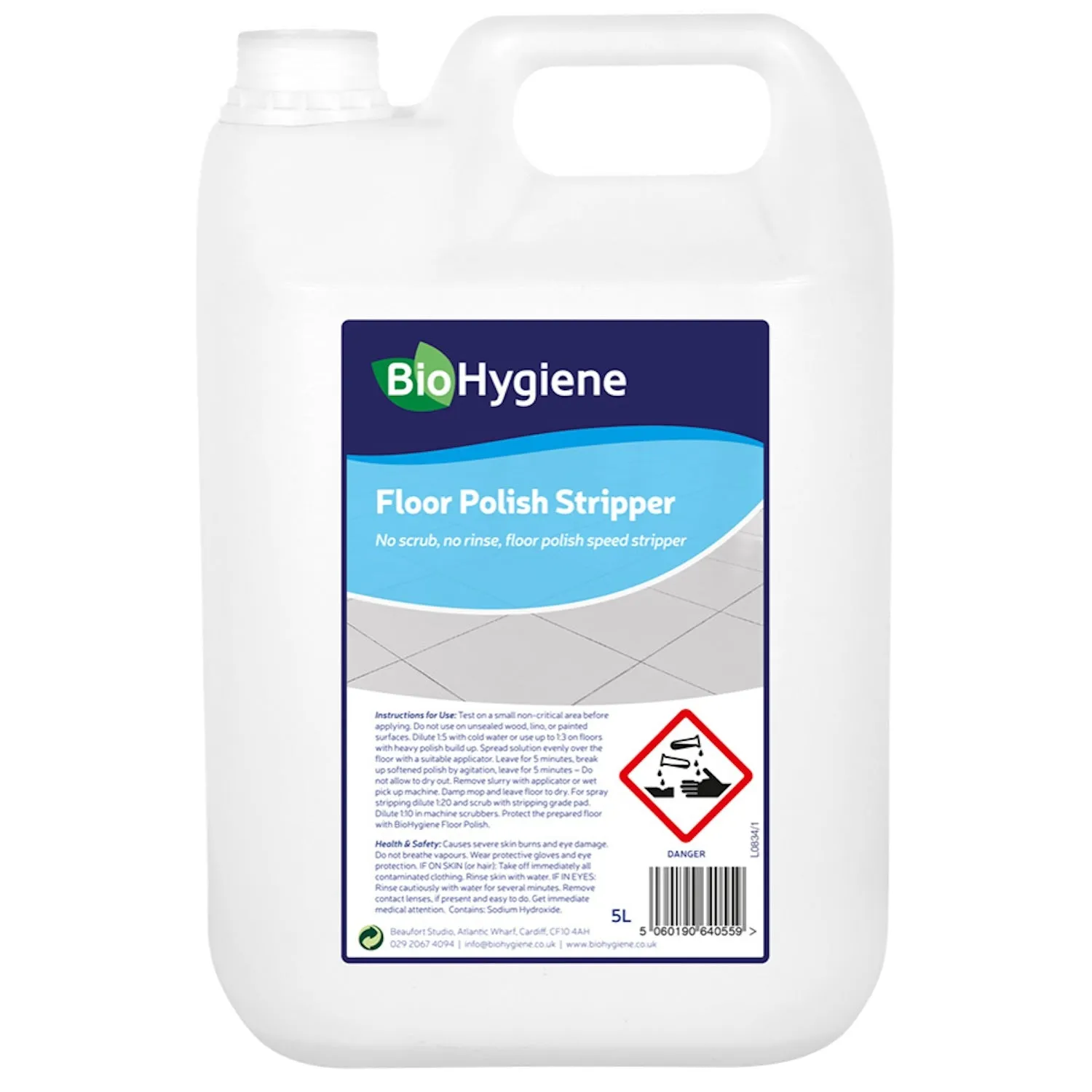 BioHygiene Floor Polish Stripper | 5L | Single