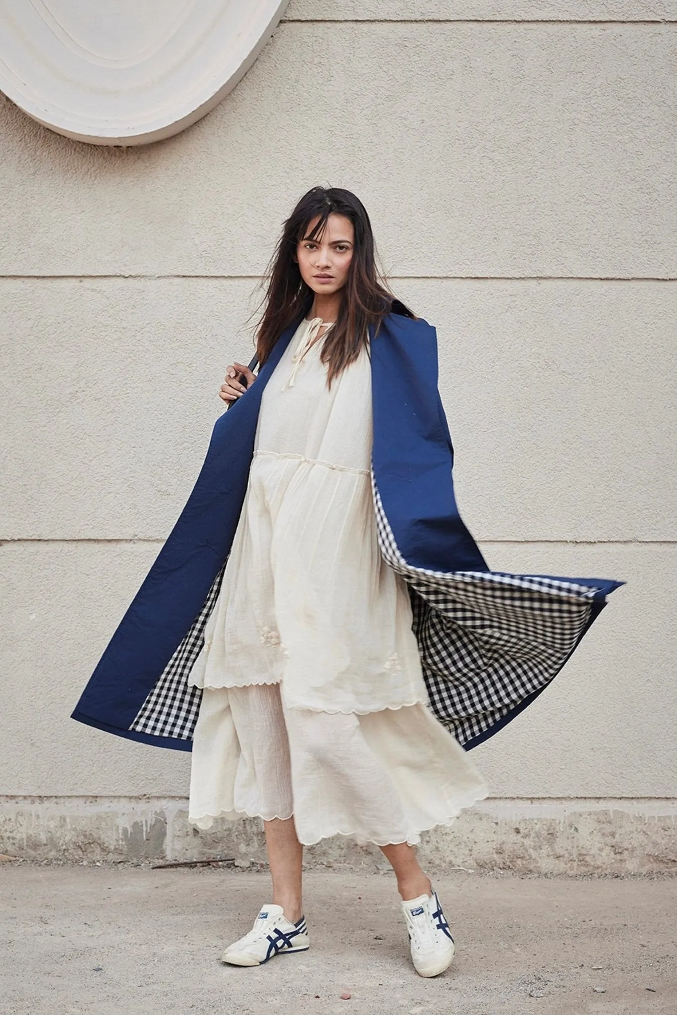 Blue Sage Trench Coat