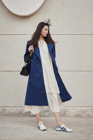 Blue Sage Trench Coat