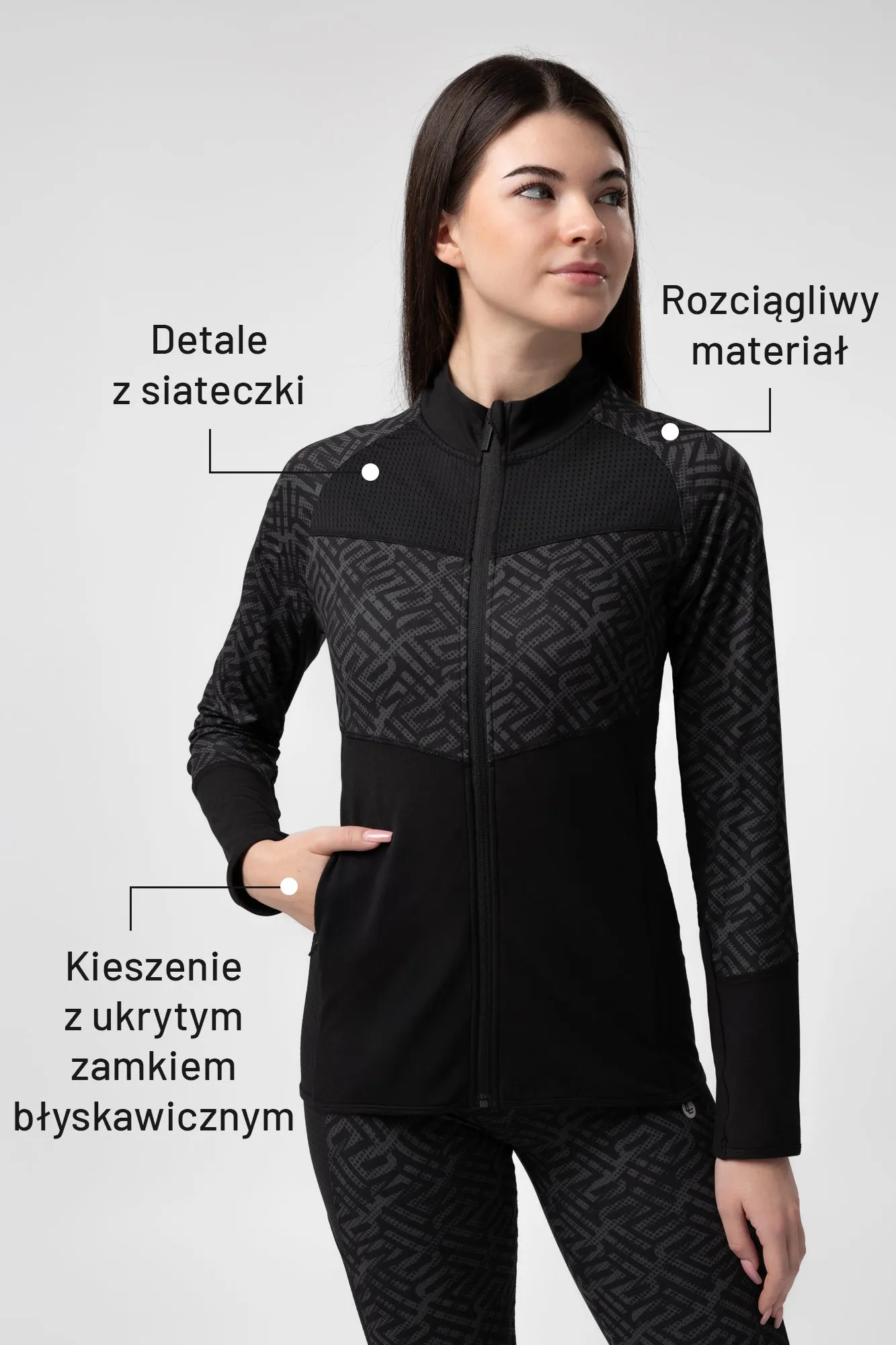 Bluza z zamkiem AirMesh Bozcaada