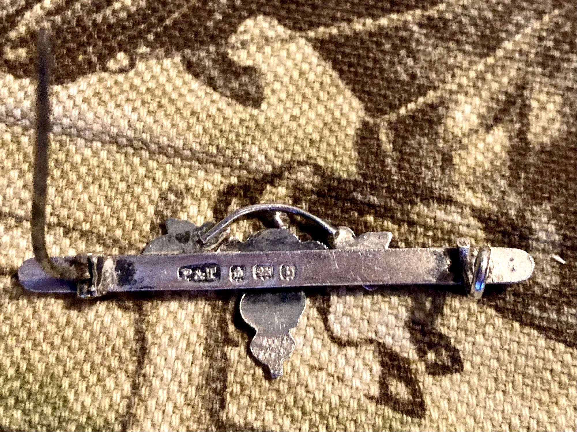 Brooch or Stock Pin Sterling King Edward VII Coronation Commemoration