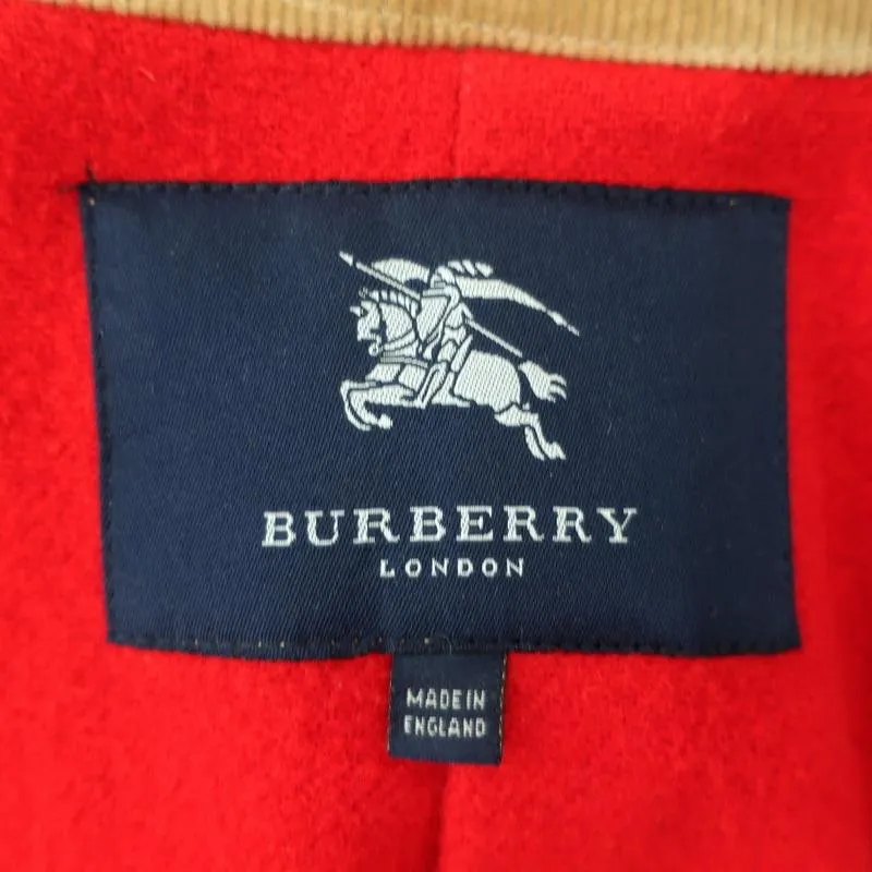 Burberry Corduroy Trench Coat Camel Size US 6 Double Breasted Jacket