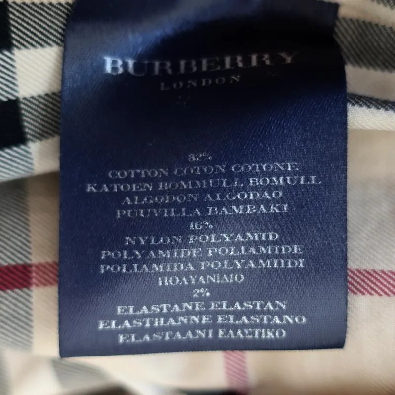 Burberry Corduroy Trench Coat Camel Size US 6 Double Breasted Jacket