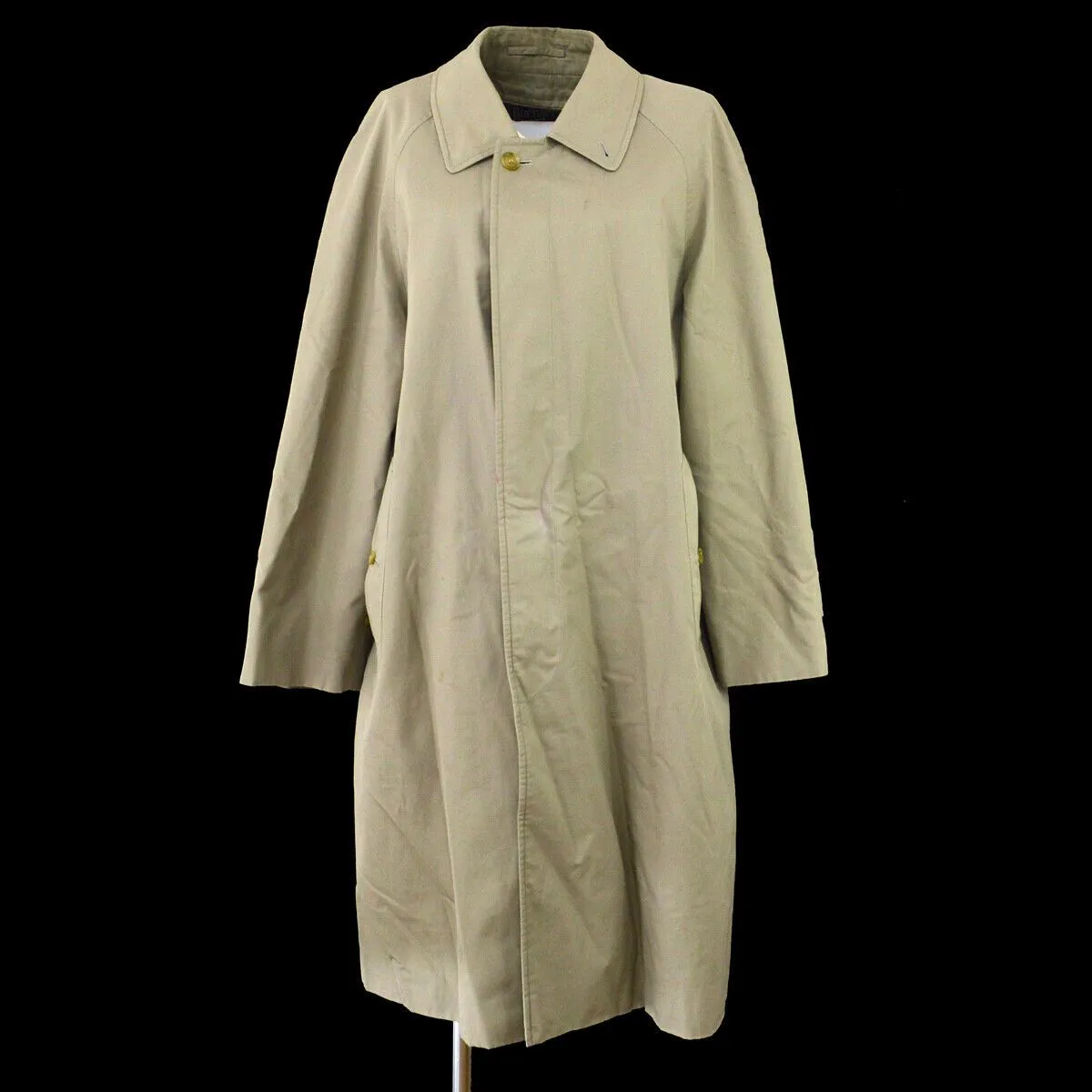 Burberry Long Sleeves Trench Coat Jacket Beige Single Breasted 02558