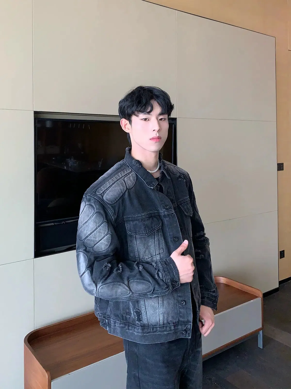 Button Closure Denim Jacket