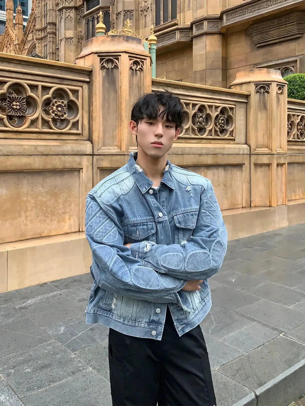 Button Closure Denim Jacket