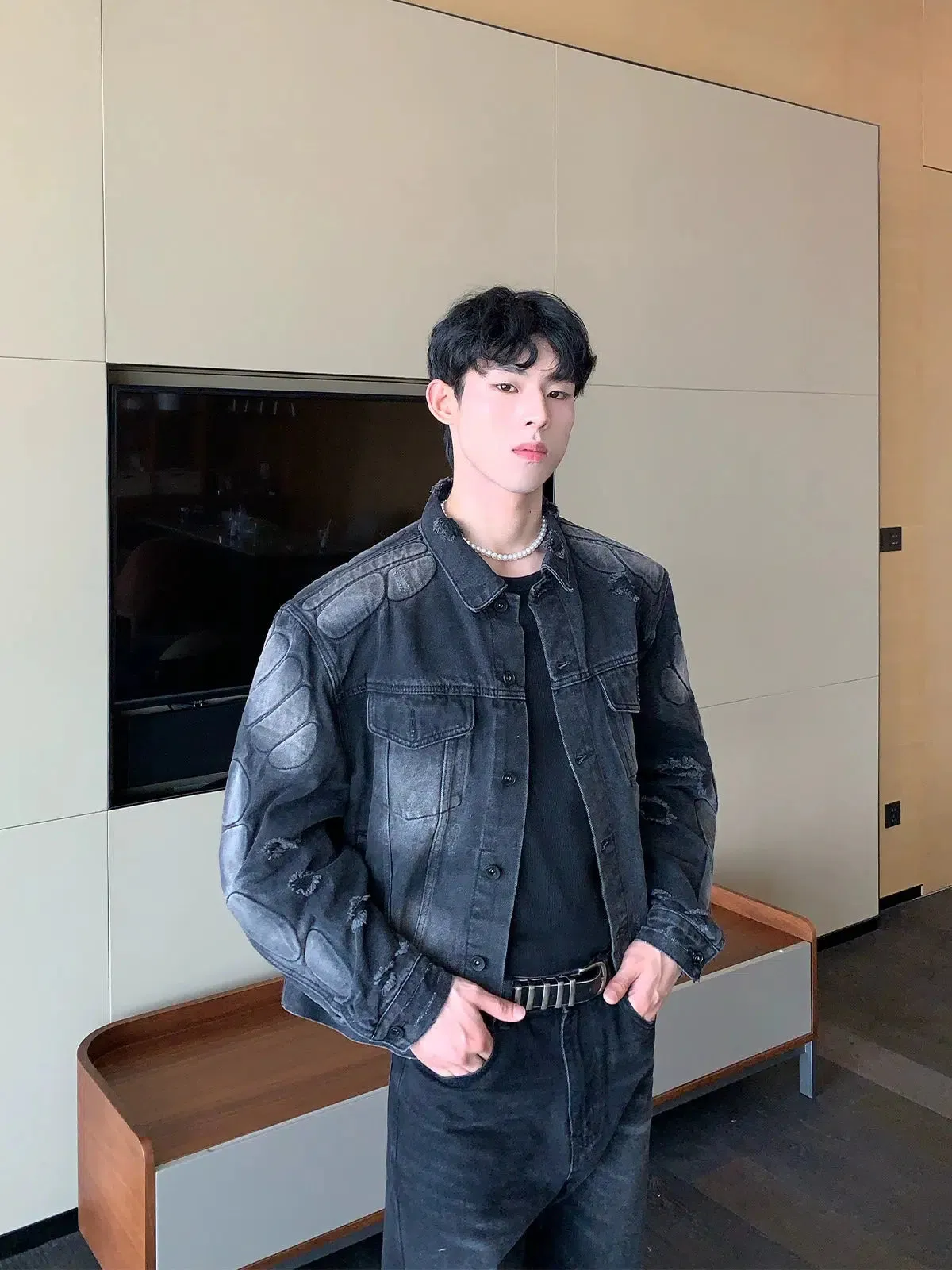 Button Closure Denim Jacket