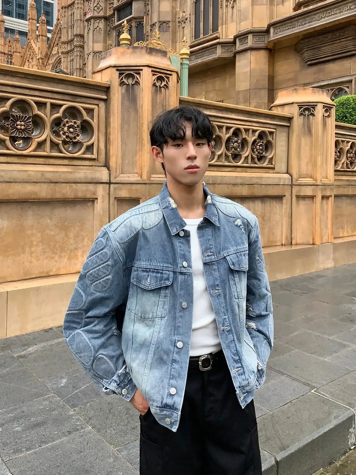 Button Closure Denim Jacket