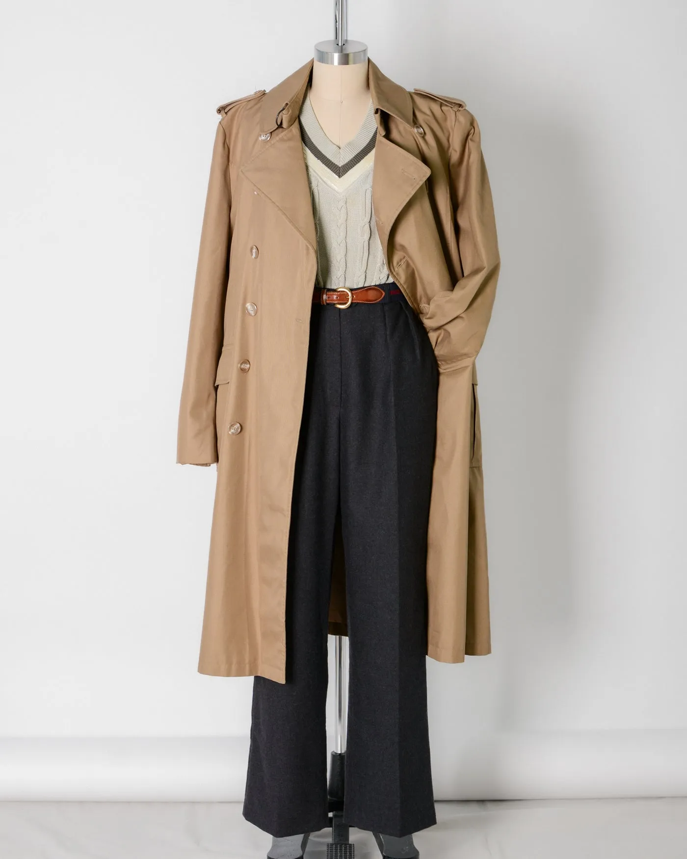 Camel Foxrun Liner Trench Coat