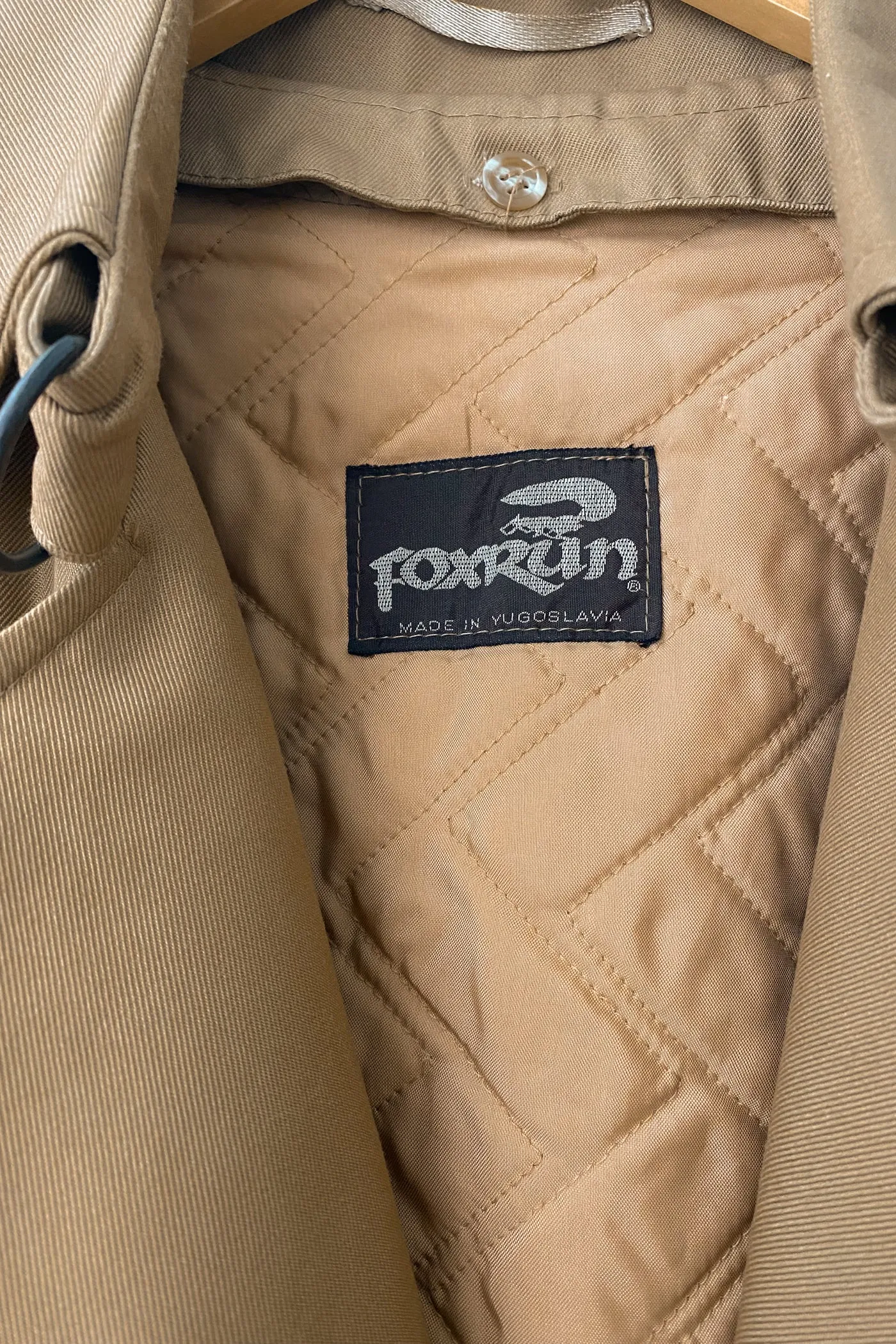 Camel Foxrun Liner Trench Coat