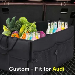 Car Trunk Organizer, Custom-Fit For Car, Foldable Car Trunk Storage Box, Storage Bag, Waterproof, Dust-proof, Stain-Resistant, Car Accessories WARA229