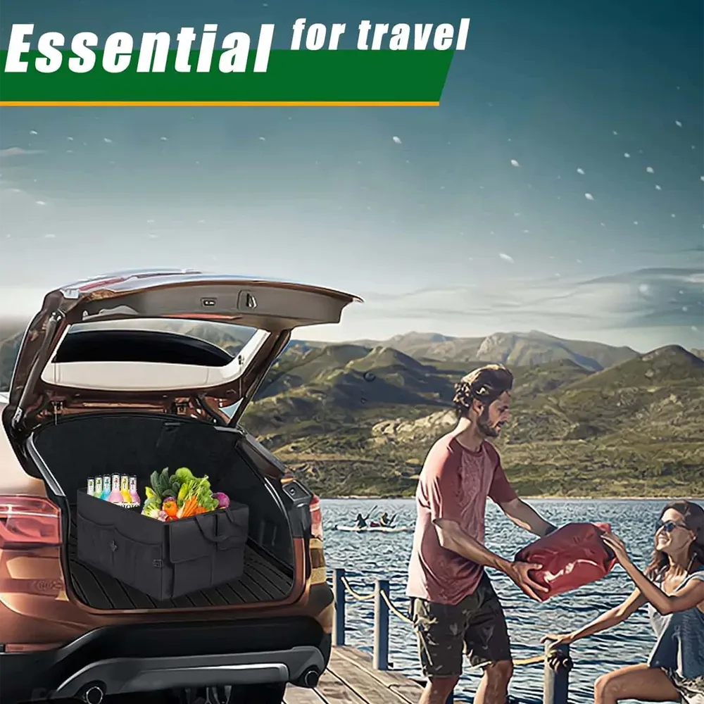Car Trunk Organizer, Custom-Fit For Car, Foldable Car Trunk Storage Box, Storage Bag, Waterproof, Dust-proof, Stain-Resistant, Car Accessories WARA229