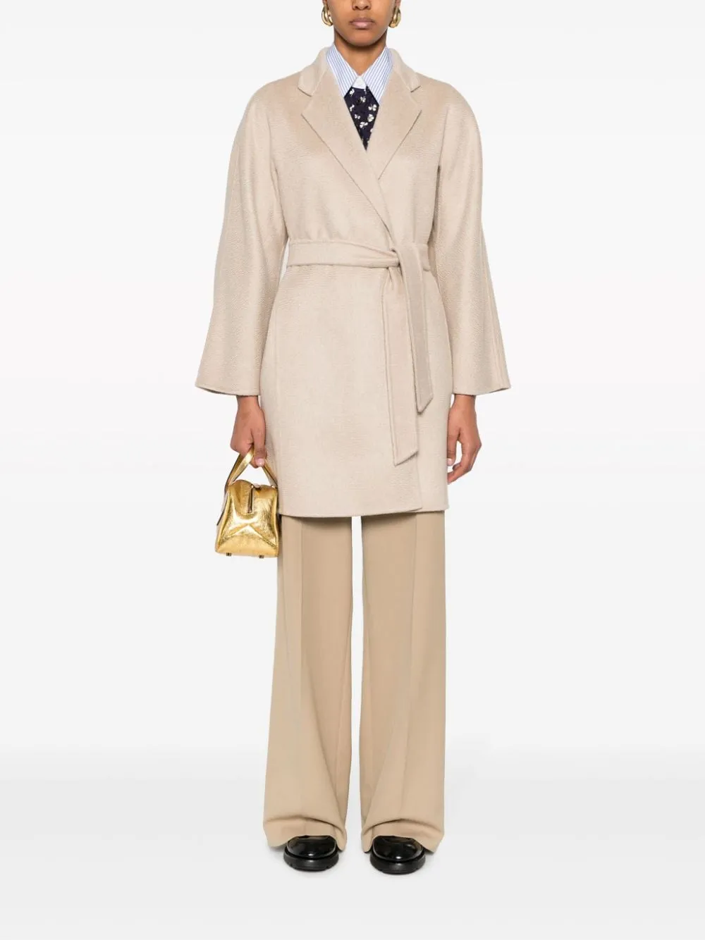 Cashmere double-breasted coat