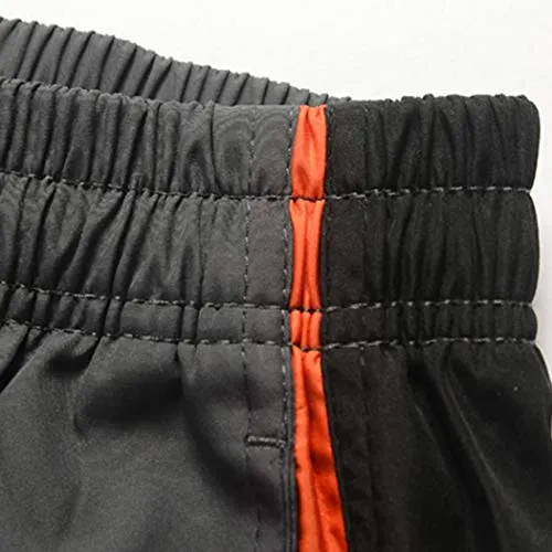 CBlue Men's Running Windbreaker Gym and Sports Tracksuit (Large, Black / Grey / Orange)