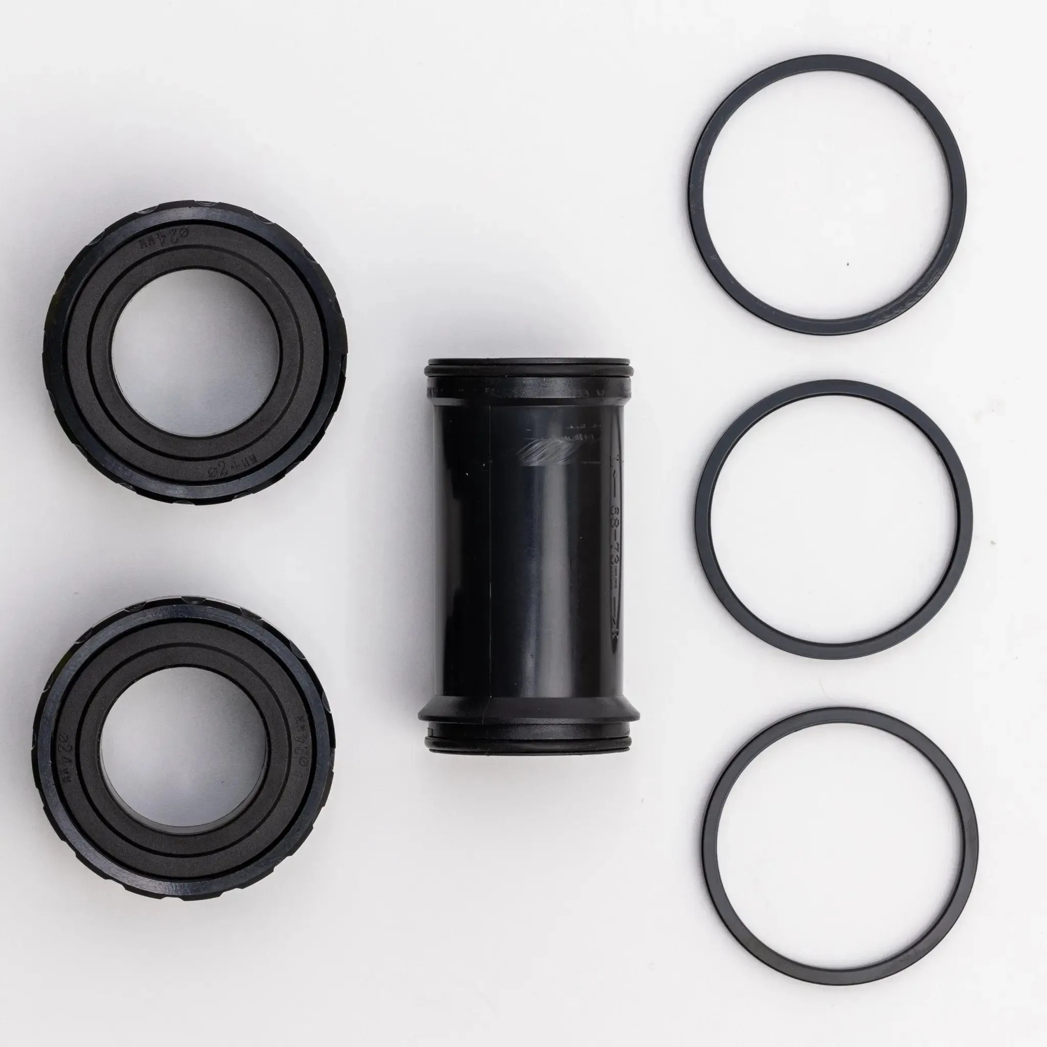 Ceramic BB52 Bottom Bracket Threaded BSA 68-73mm for Shimano Hollowtech II 24mm Crank Black