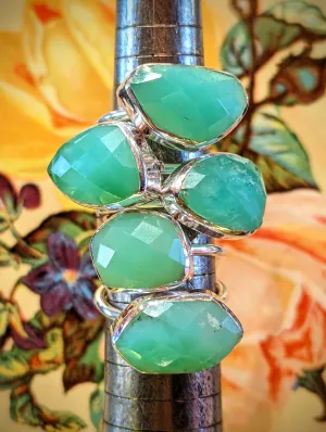 Chrysoprase rings