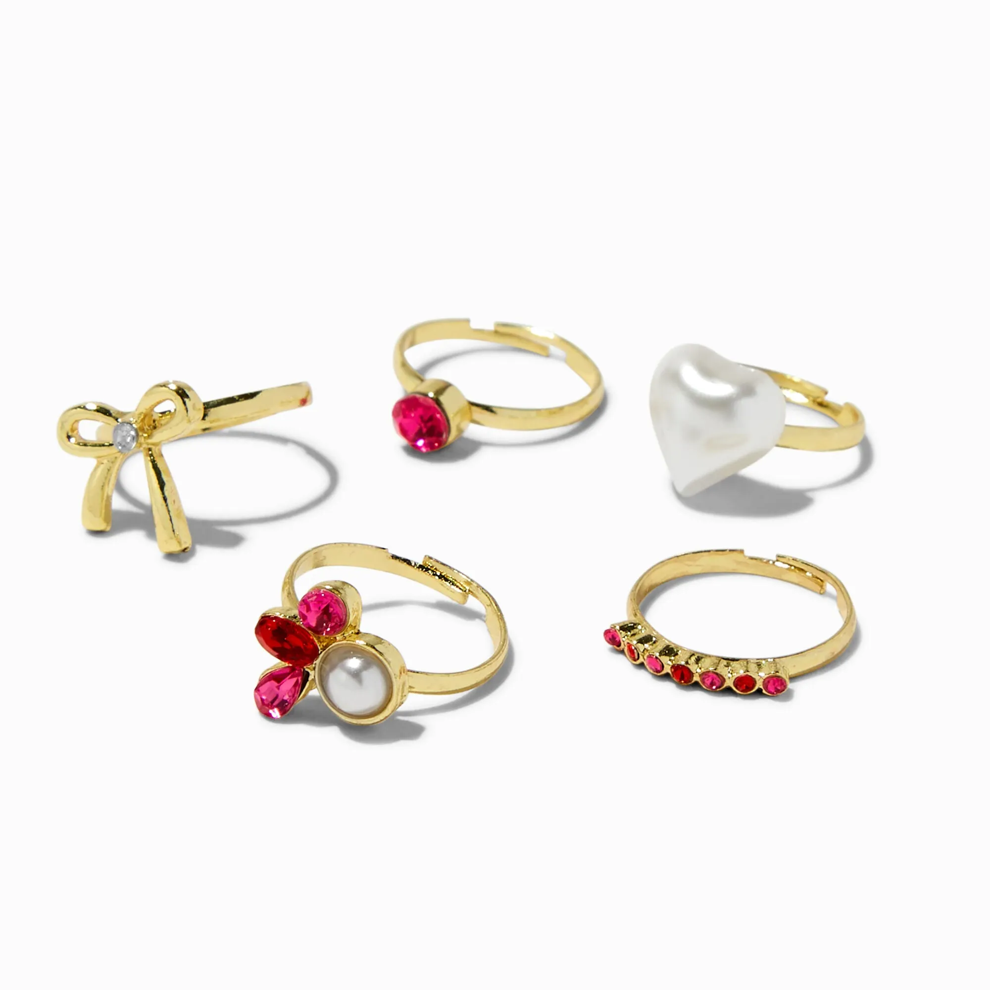 Claire's Club Holiday Box Rings - 5 Pack