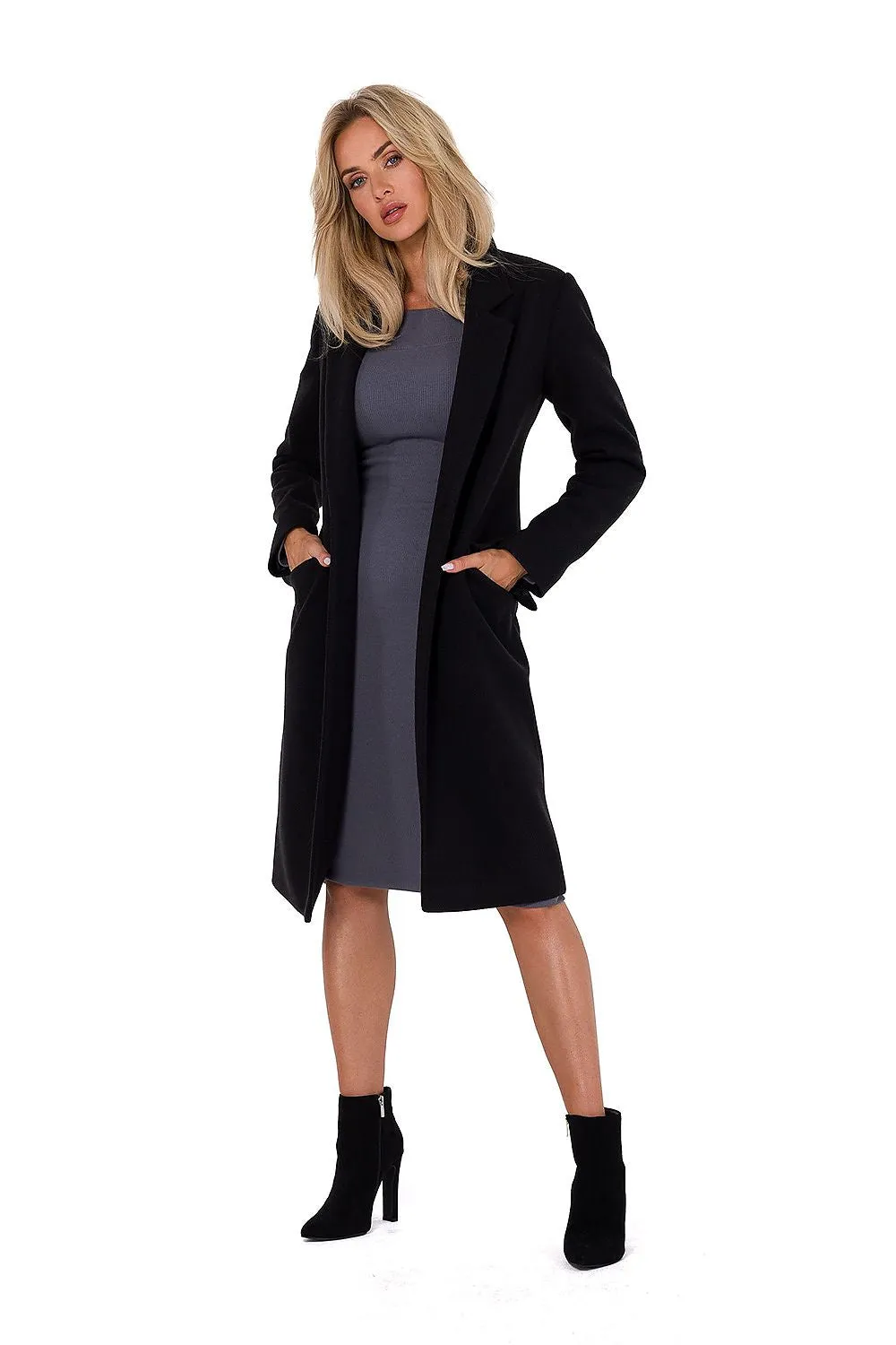 Classic Double-Breasted Fleece Coat