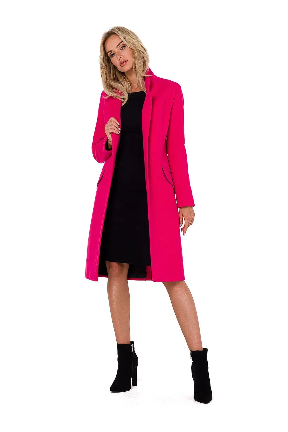 Classic Double-Breasted Fleece Coat