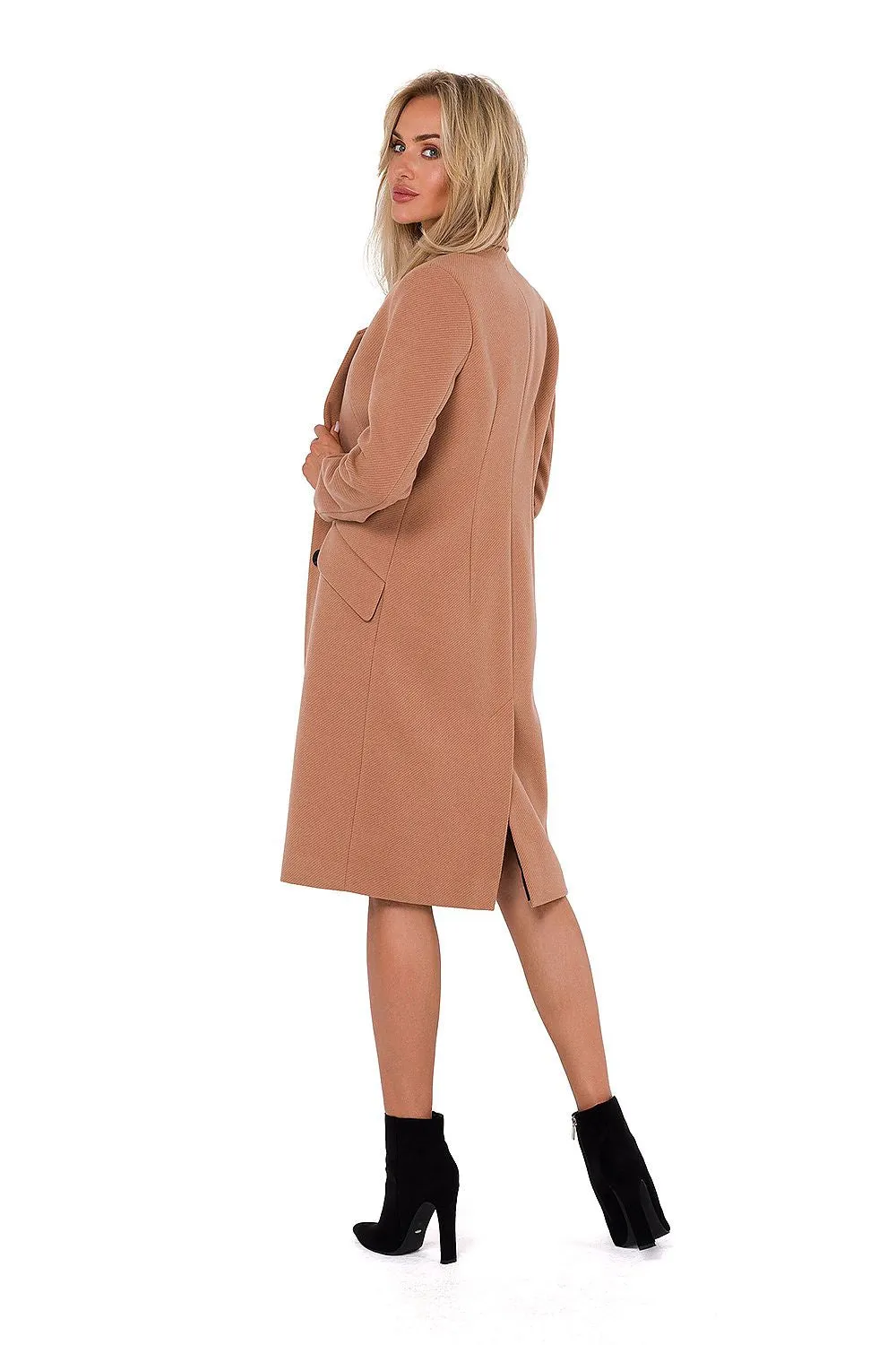 Classic Double-Breasted Fleece Coat
