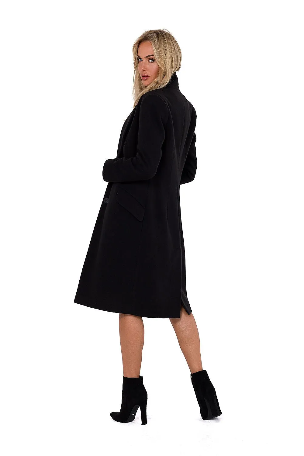 Classic Double-Breasted Fleece Coat