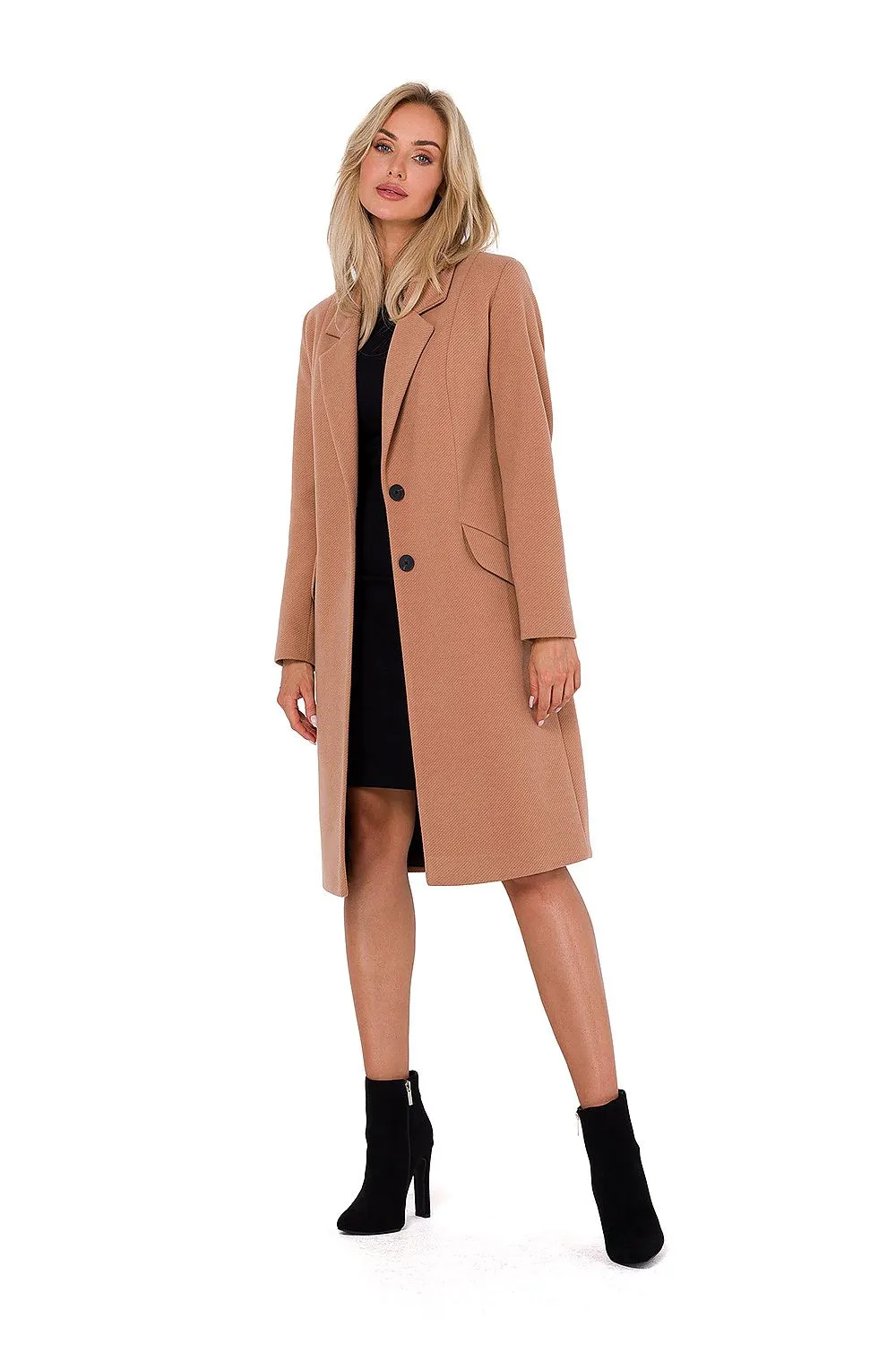 Classic Double-Breasted Fleece Coat