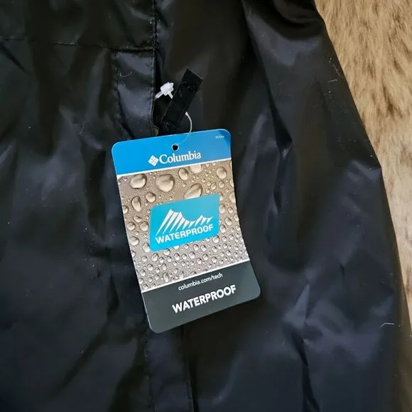 Columbia Switchback III Women's Waterproof Rain Jacket Black Plus Size 3X NEW