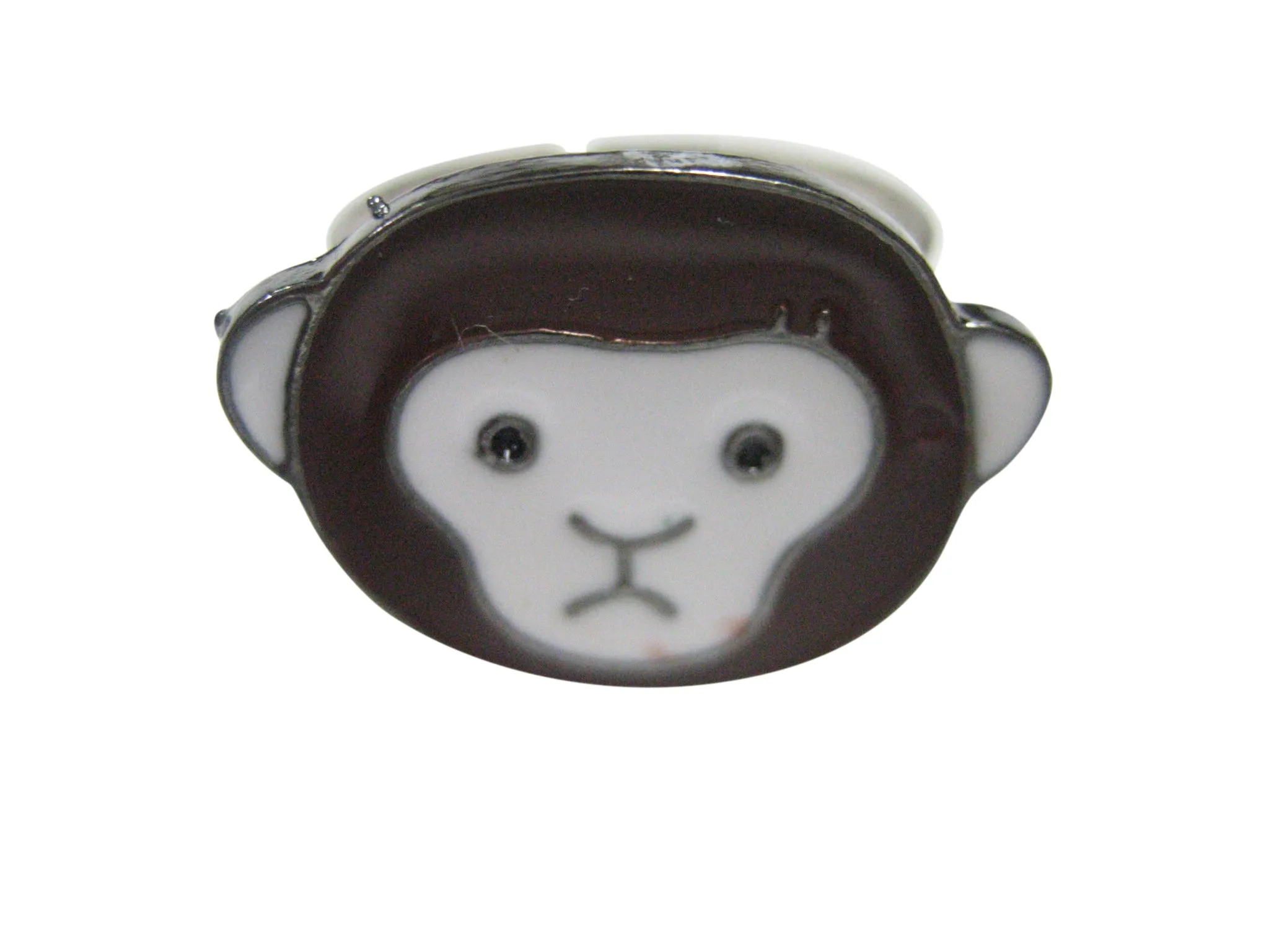 Confused Monkey Adjustable Size Fashion Ring
