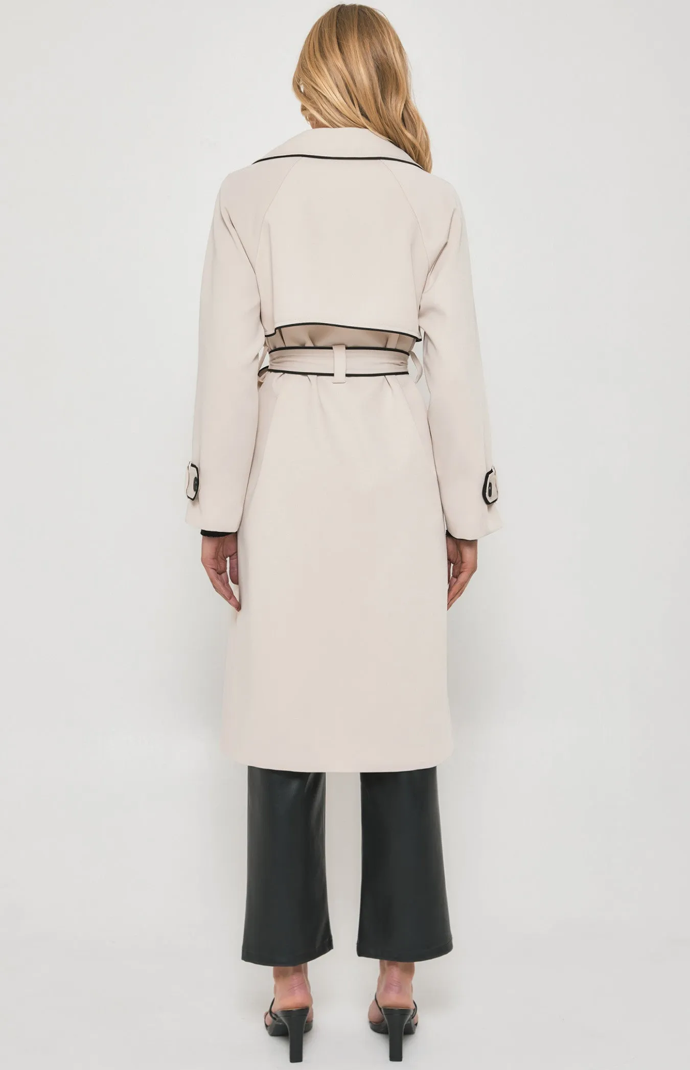 Contrast Trench Coat